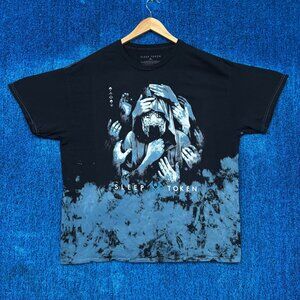 Sleep Token Become Your Tomb Rock Blue/Black tie dye T-Shirt Size Extra Large